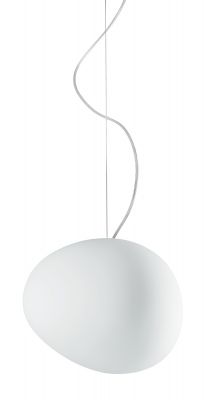 Weiße Gregg Pendelleuchte von Foscarini, modernes Design, Hängelampe für Wohnzimmer und Esszimmer.